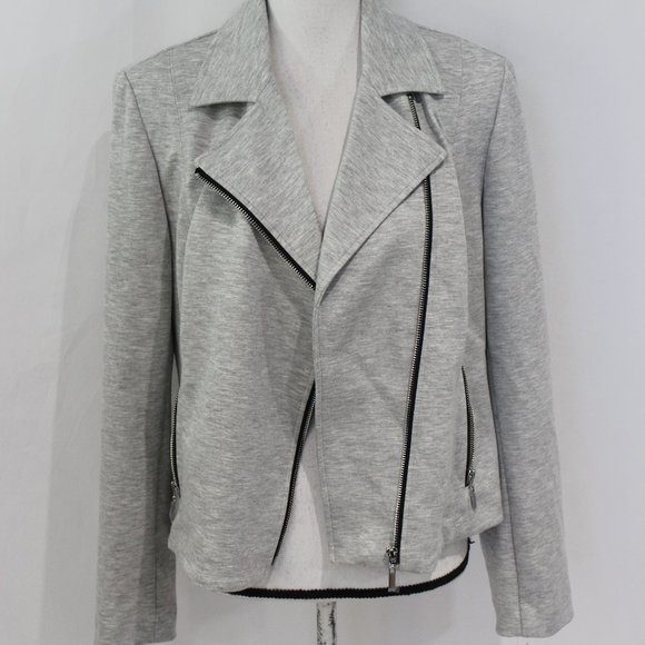 NWT Bar III Grey Asymmetrical Zip Jacket - Picture 3 of 6